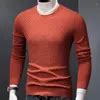 Mens Plaid Slim Fit Sweater Black Business Pullovers Hombre With Long ...