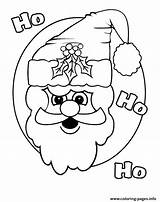 Christmas Santa Claus Ho Coloring Page Printable sketch template