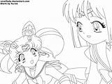 SAILOR SATURN COLORING PAGE  Coloring Home sketch template