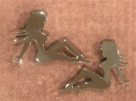 *ORIGINAL* Chrome Trucker *MUDFLAP GIRL* Bolt On *BADGE* Emblem *RAT ROD* Tattoo | #3827848573