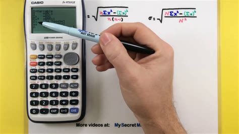 Statistics - Calculating standard deviation using a Casio fx-9750Gii calculator - YouTube