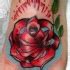 Lovely traditional rose flower tattoo for girls - Tattooimages.biz