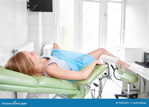 Professional Gynecologist Examining Her Patient Stock Image - Image of ...