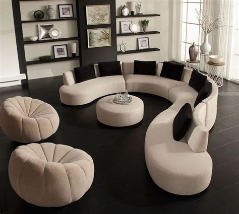Modern Cream Curved Fabric Sofa Set, Seating Capacity: 7 Seater, Living Room, Rs 115000 /set ...