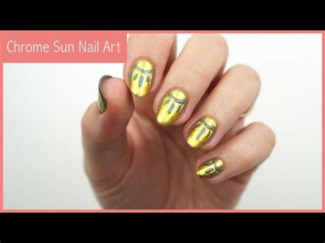 Chrome Sun Nail Art Tutorial - YouTube
