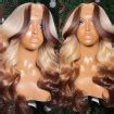Blonde And Brown Ombre Wig Body Wave Ombre Lace Wigs -West Kiss Hair