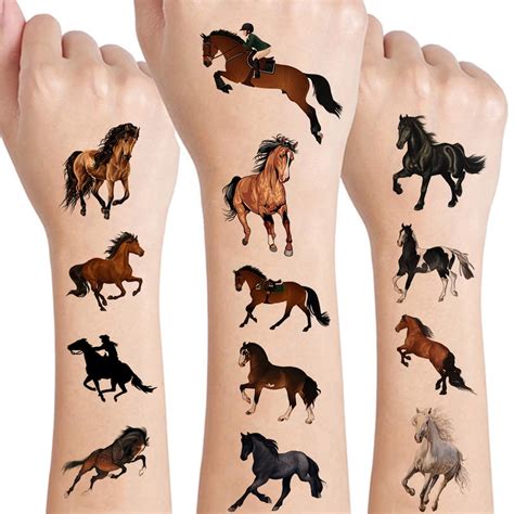 Buy 12 Sheets Horse Temporary Tattoos for Kids, Horse Birthday Party Supplies Horse Party Favors ...