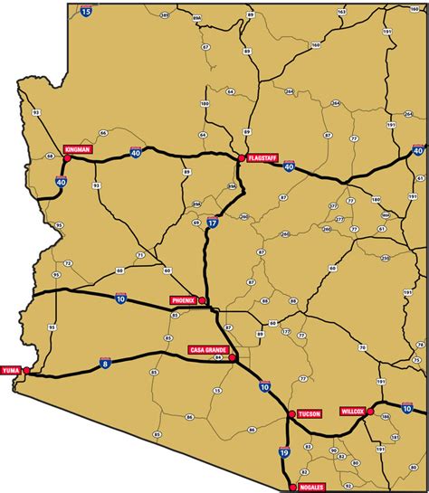 Arizona Road Map VECTOR 12 by GoodAndPlenty520ME on DeviantArt