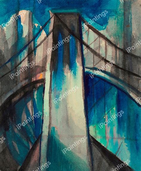 Study for New York Interpreted: Brooklyn Bridge Painting by Joseph Stella Reproduction ...