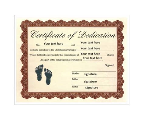 50 Free Baby Dedication Certificate Templates - Printable Templates | Baby dedication ...