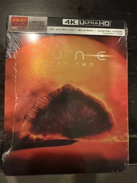 DUNE: PART 2 Two (4K Blu-ray Digital, 2024) Limited Edition Steelbook In hand £42.89 - PicClick UK