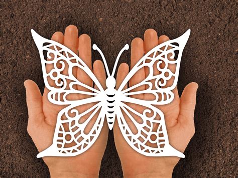 Paper cut Template / Butterfly By dxf store | TheHungryJPEG.com