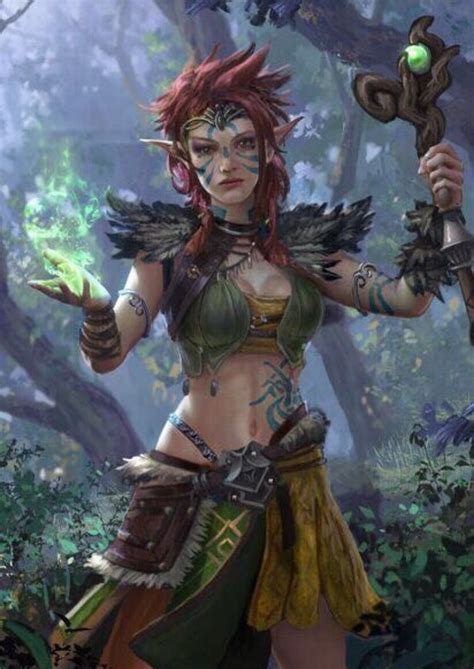 Elf, Half-Elf, Shaman, Druid, Hunter Heroic Fantasy, Fantasy Warrior ...