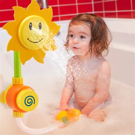 Baby Bath Toys Children Sunflower Shower Faucet Bath Learning Gifts ...