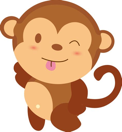 Cute Baby Girl Monkey Clip Art