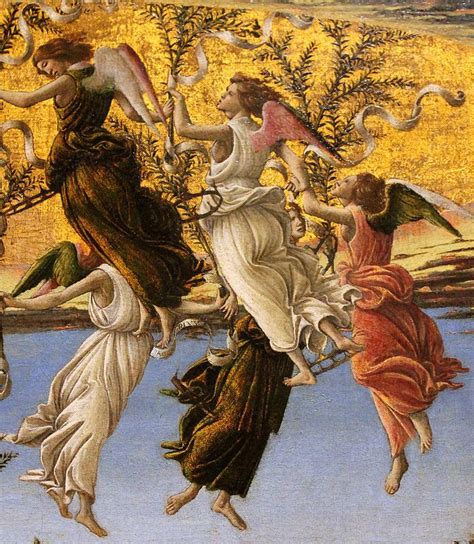 Botticelli. Mystic Nativity. 1500. detail | Botticelli paintings, Renaissance art, Sandro botticelli