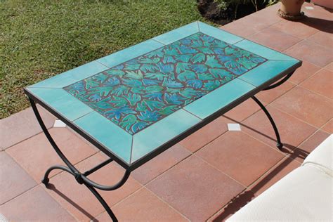 Square Mosaic Outdoor Table Jungla Tabletop Patio Gvega - The Art of Images
