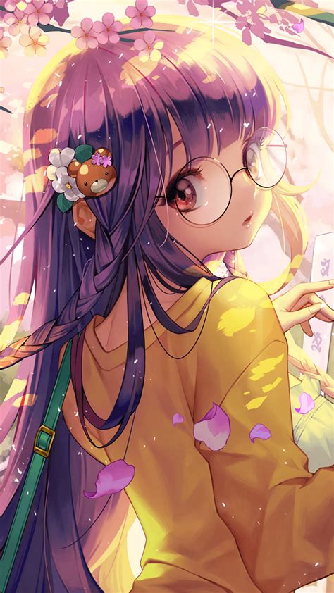Anime Cute Glasses Girl HD Wallpapers - Wallpaper Cave