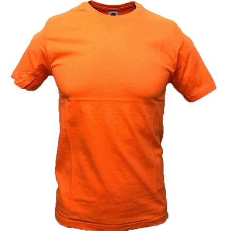 Mens Plain T Shirt Short Sleeves Orange - Top Brand Outlet UK