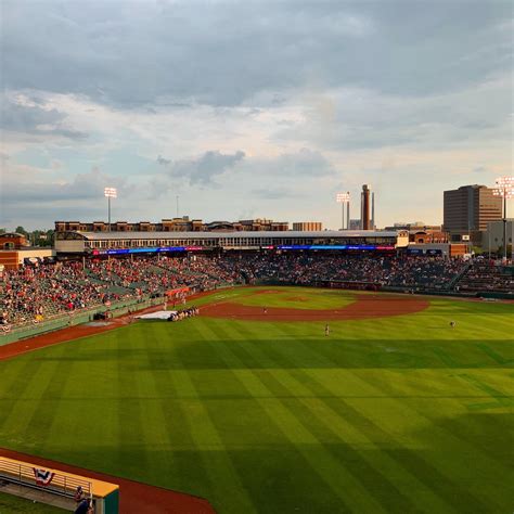 View from my apartment over Cooley Stadium, home of your Lansing Lugnuts : r/baseball