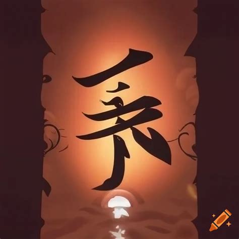 Heaven kanji symbol banner on Craiyon