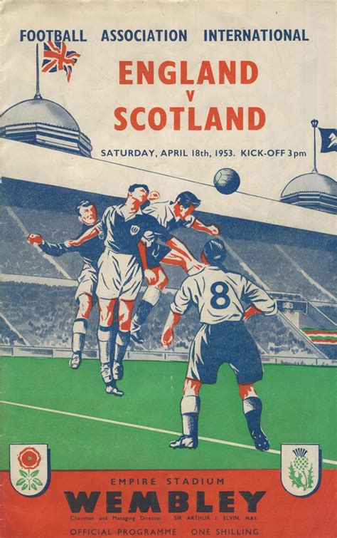 ENGLAND V SCOTLAND 1953 FOOTBALL PROGRAMME - International Football ...