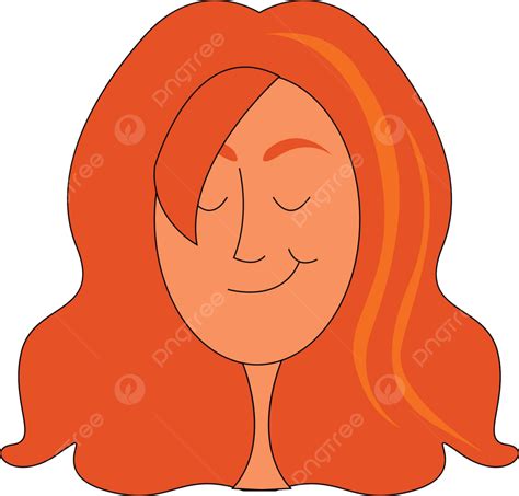 Redhead Girlvector Or Color Illustration Human Hair Cartoon Vector, Human, Hair, Cartoon PNG and ...