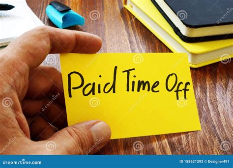 Paid Time Off Symbol. Words `Paid Time Off` On White Note. Beautiful Background From Dollar ...