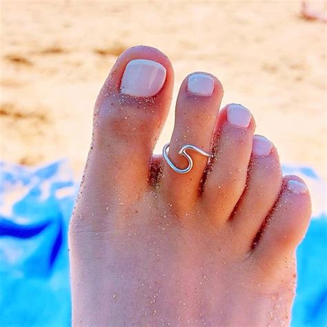 Wave Toe Ring Sterling Silver Toe Rings Midi Ring Toe Rings - Etsy