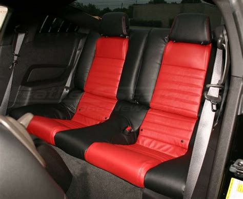 Ford Mustang Leather Kit | Black/ Red - LeatherSeats.com