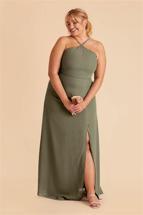 Moss Green Bridesmaid Dresses Under $100 | Birdy Grey