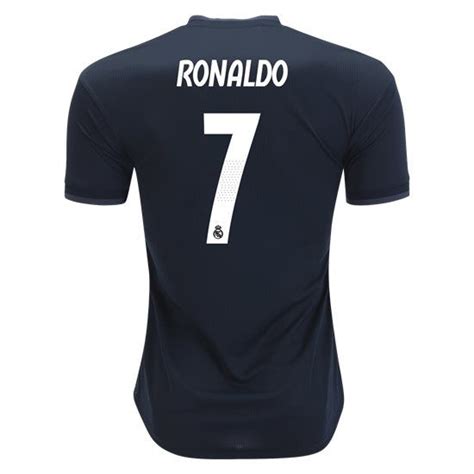 2018/19 Cristiano Ronaldo Jersey Number 7 Away Men's Authentic Real Madrid Soccer | Cristiano ...