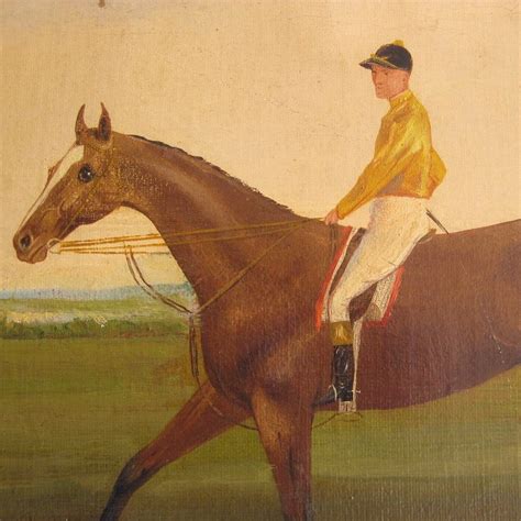 Jockey & Horse Oil Painting · Hawthornes Antiques