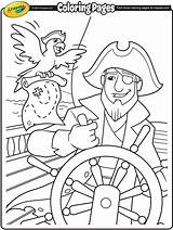 Pirate At The Helm Coloring Page  Crayolacom sketch template