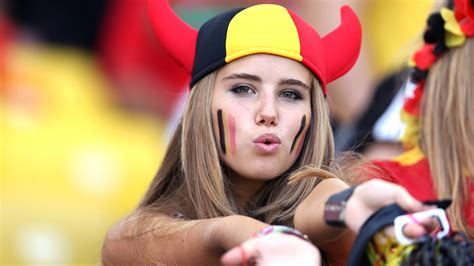 Red, yellow, and black devil hat, Axelle Despiegelaere, FIFA World Cup, women, Belgium HD ...