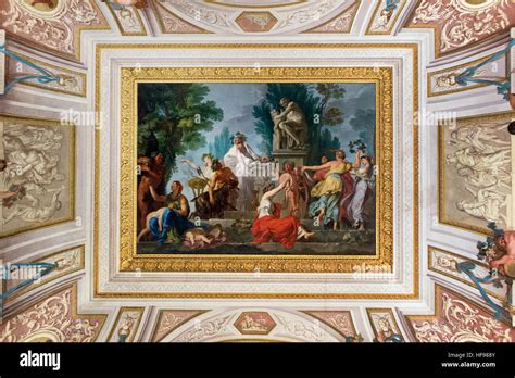 Ceiling paintings Villa Borghese gallery Rome Italy Stock Photo - Alamy