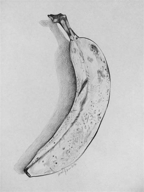 Original Banana Sketch by SarahJJonesArt on Etsy | Banana sketch ...