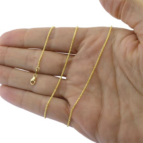 Real 10K Yellow Gold 2mm to 7mm Diamond Cut Rope Chain Pendant Necklace 16"- 32" | eBay