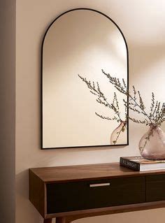 Hallway Mirror, Arch Mirror, Metal Mirror, Black Mirror, Living Room And Dining Room Design ...
