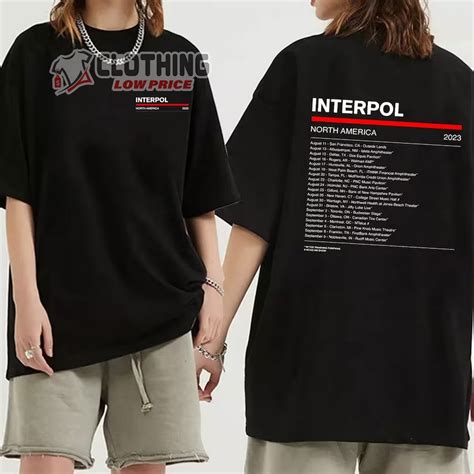 Interpol North America 2023 Tour Dates Merch, Interpol Rock Band 2023 Tour Shirt, Interpol Band ...