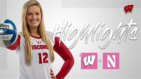 Wisconsin Volleyball || Highlights vs Northwestern - YouTube