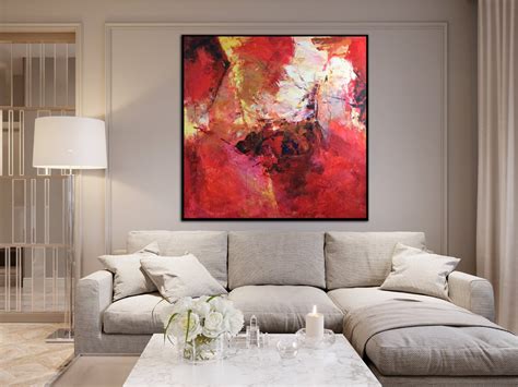 Red Wall Art Abstract Red Painting Colorful Painting Large Abstract Art Large Original Painting ...