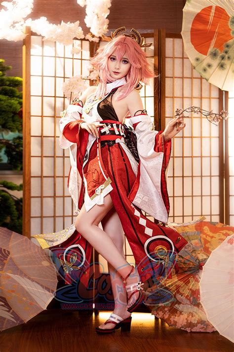 Genshin Impact Guuji Yae Miko Cosplay Costume C02884 AAA | Cute cosplay, Cosplay woman, Cosplay