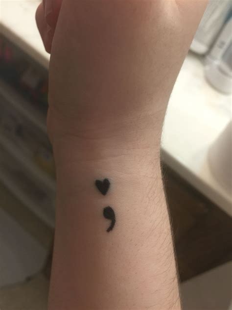 45+ Best Semicolon heart tattoo ideas image HD