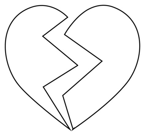 Broken Heart Emoji Coloring Page Free - Coloring Online Free