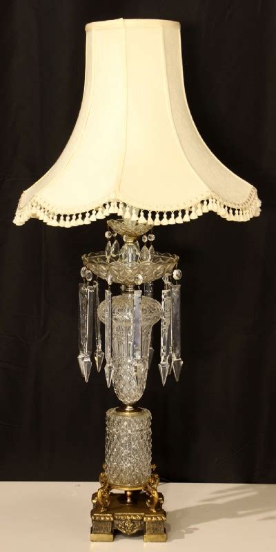 Vintage Austrian Crystal Table Lamp For Sale in CT | Middlebury Furniture and Home Design