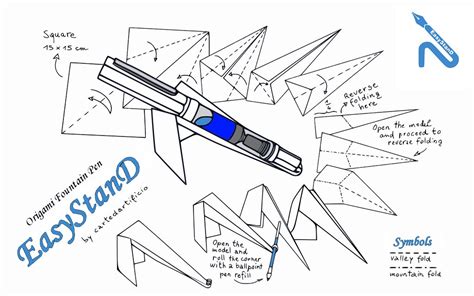 EasyStand - diagrams | Stiloforo di carta Origami pen holder… | Flickr