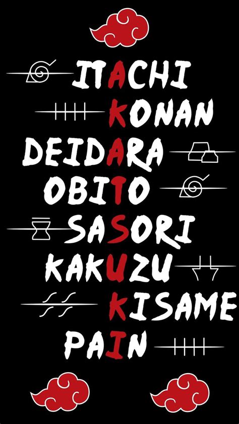 ~The names of Akatsuki | Jutsus naruto, Akatsuki, Tudo anime