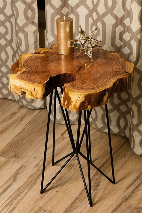 Rustic chic reclaimed urban wood live egde wood slab tables made in Phoenix including modern ...