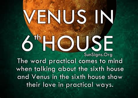 Venus In 6th House Meaning: Good Health - SunSigns.Org